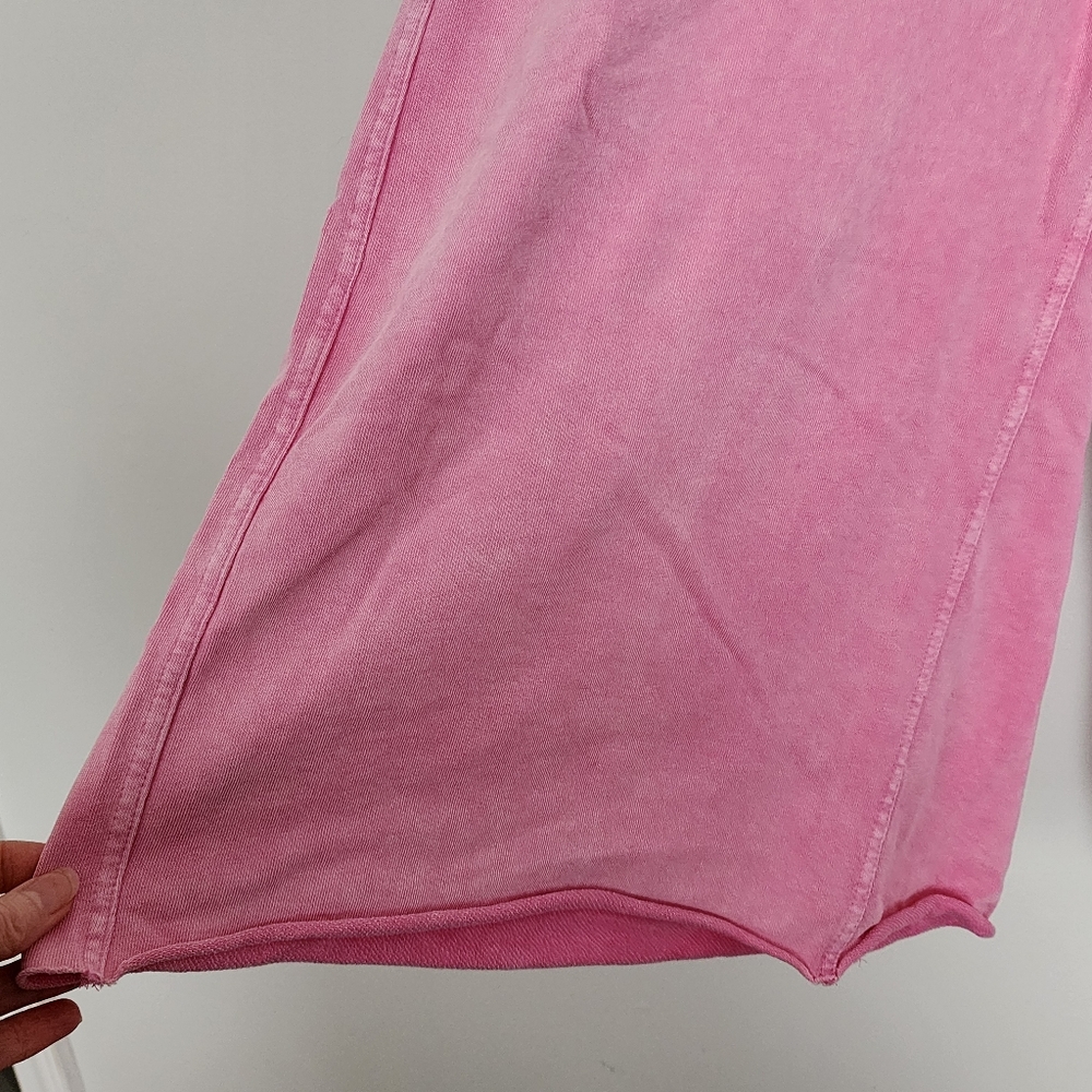 Easel Mineral Washed Wide Leg Pants ISLAND PINK - Picture 4 of 7